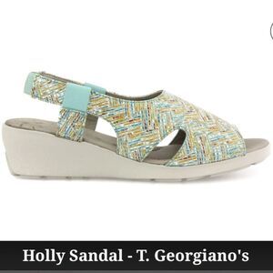 New Cloud Footwear Holly Sandal Blue memory foam 8.5 USA or 39